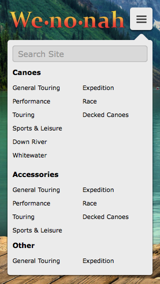 Wenonah navigation for mobile